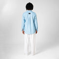 Powder Blue Linen Shirt Seemly