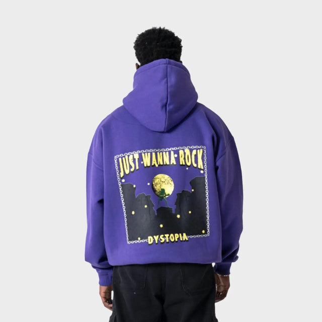 Purple Just Wanna Rock Hoodie Dystopia