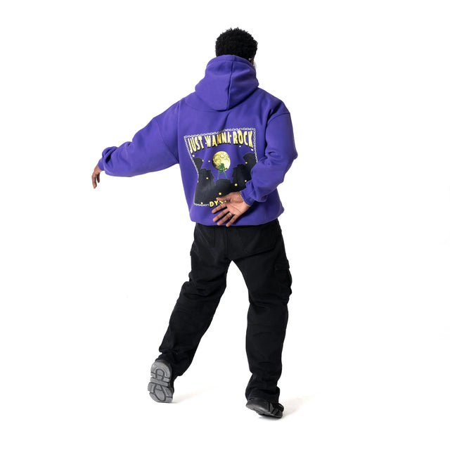 Purple Just Wanna Rock Hoodie Dystopia