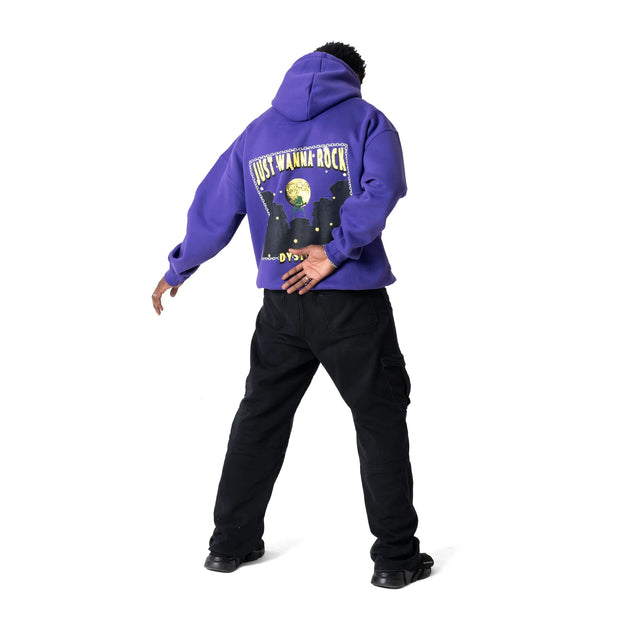 Purple Just Wanna Rock Hoodie Dystopia