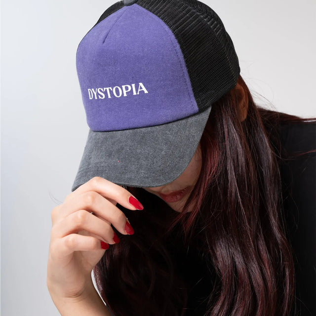 Purple and Grey Trucker Cap Dystopia