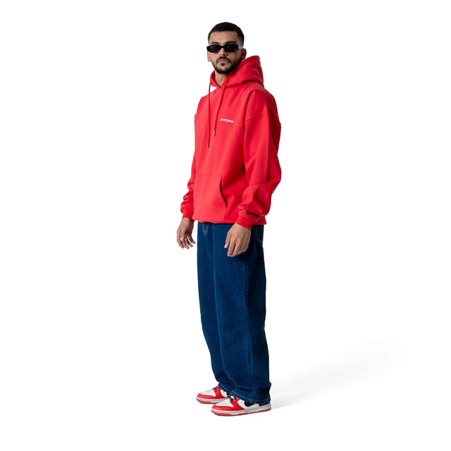 Red "Code +90" Hoodie Dystopia