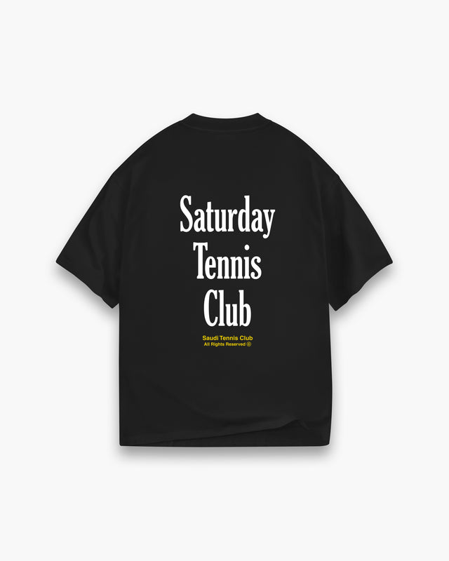 تيشيرت نادي السبت للتنس اسود