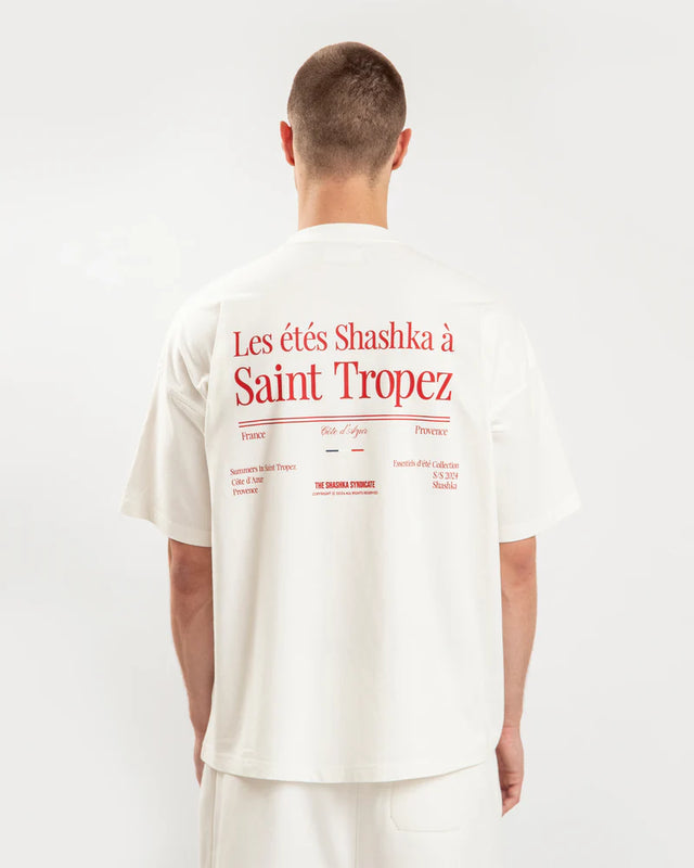 تي شيرت شاشكا كريمي "سمرز إن سان تروبيه"