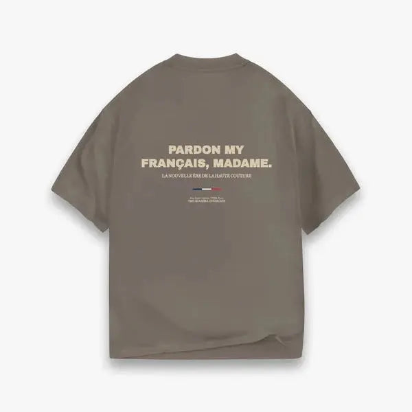 Taupe Pardon My French T-shirt Shashka