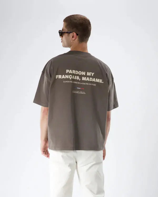 Taupe Pardon My French T-shirt Shashka