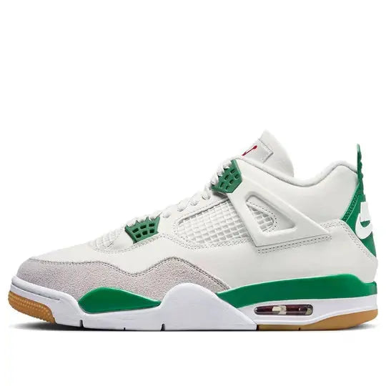 White Air Jordan 4 SB Pine Green Palette Sneakers