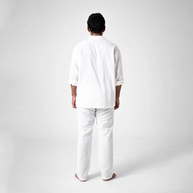 White Linen Shirt Palette Linen