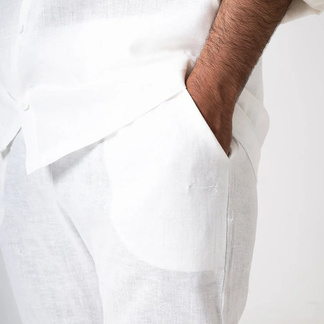 White Linen Shirt Palette Linen