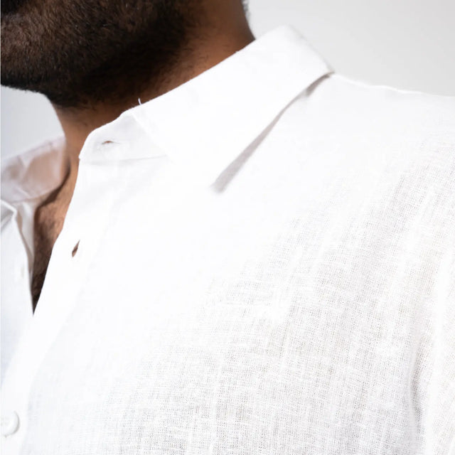 White Linen Shirt Palette Linen