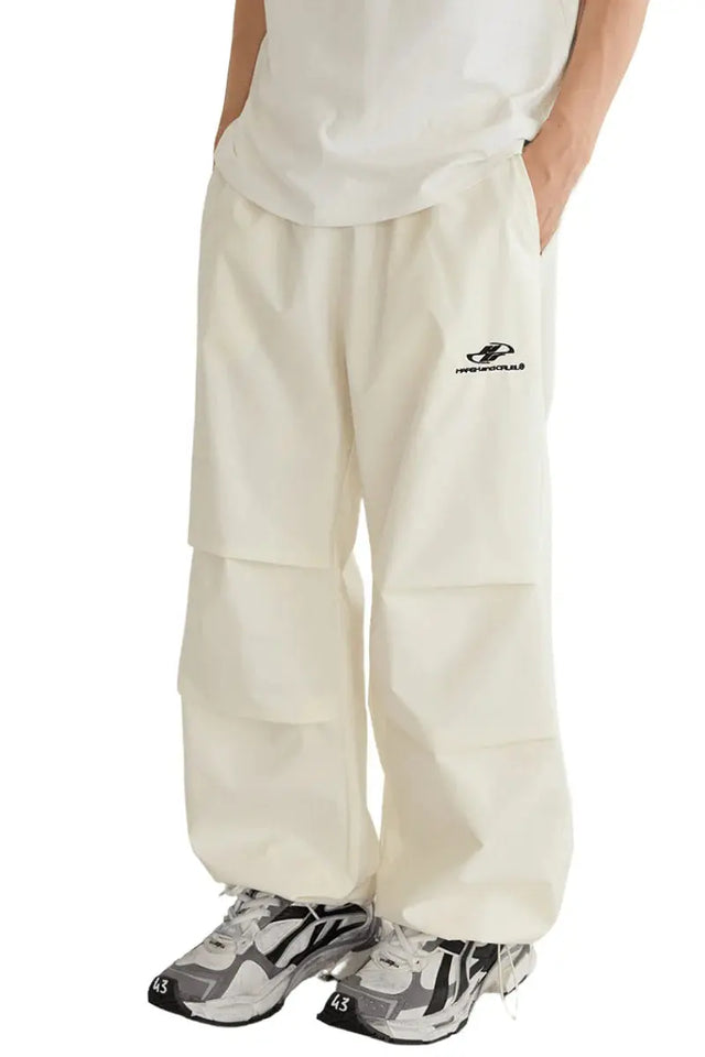 White Pleated Loose Pants Harsh & Cruel