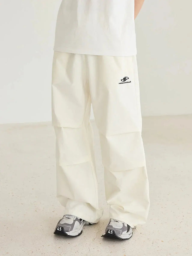 White Pleated Loose Pants Harsh & Cruel