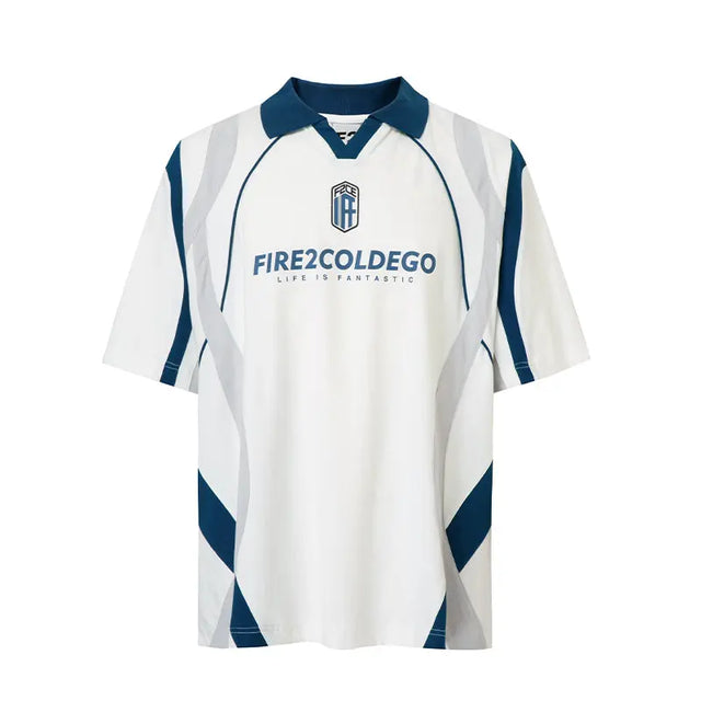 White & Blue Football T-shirt F2CE