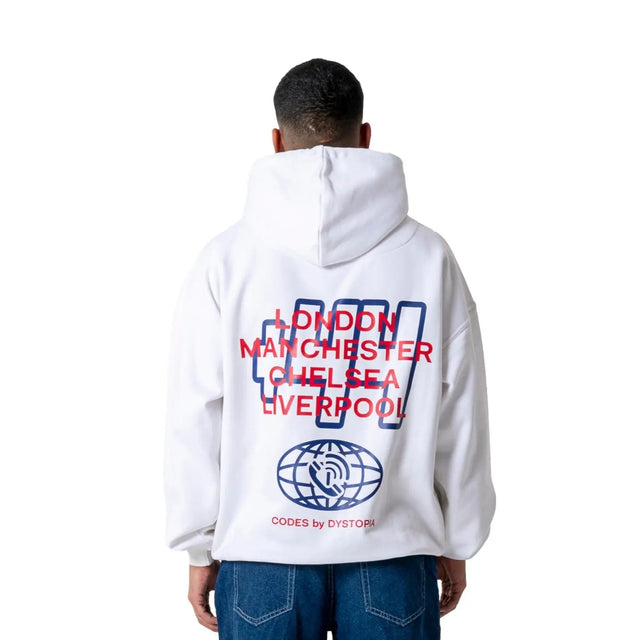 White "Code +44" Hoodie Dystopia