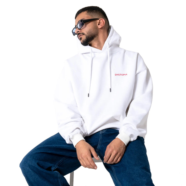 White "Code +44" Hoodie Dystopia