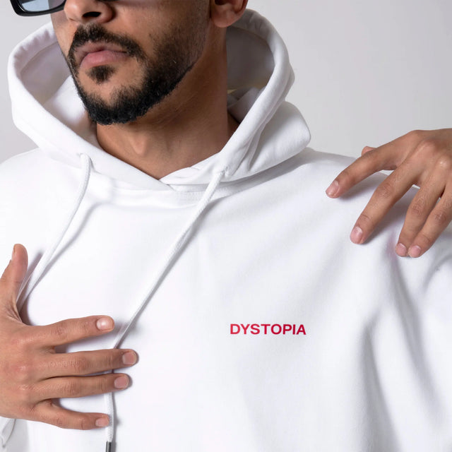 White "Code +44" Hoodie Dystopia