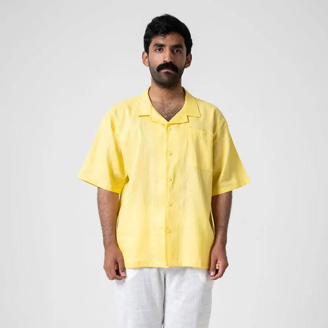 Yellow Linen Shirt Palette Linen