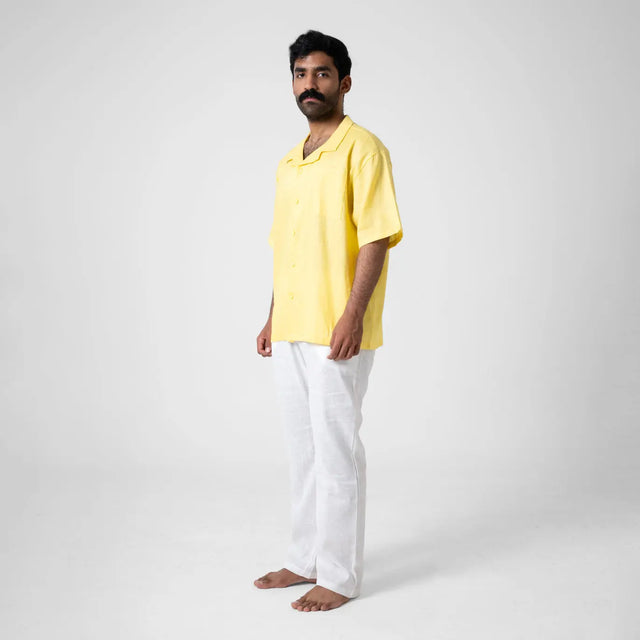 Yellow Linen Shirt Palette Linen