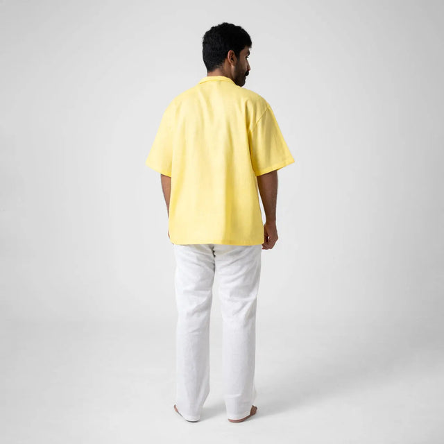 Yellow Linen Shirt Palette Linen