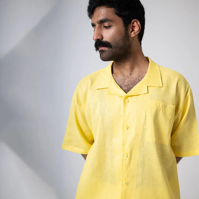 Yellow Linen Shirt Palette Linen