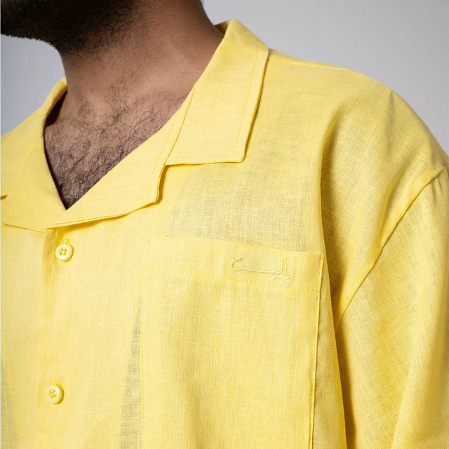 Yellow Linen Shirt Palette Linen