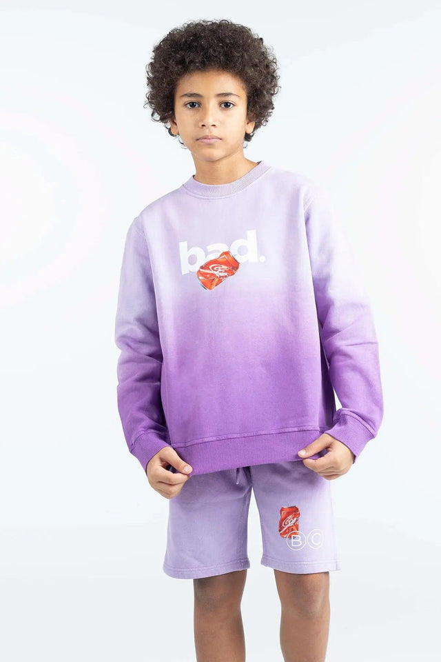PURPLE BAD GRADIENT SHORT – KIDS badcompany12